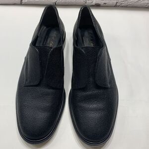 ROBERT CLERGERIE Women’s Black Slip on Leather Loafer Shoe 36.5 Made In France